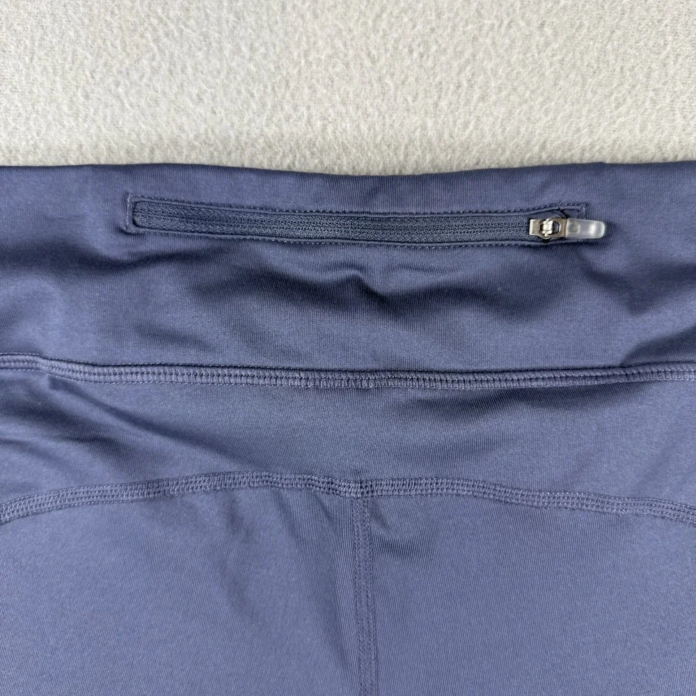 Nike Dri-FIT Womens 3X Navy Blue Cropped Athletic Leggings Mesh Panel Drawstring